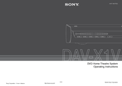 Sony DAV-X1V - 5 Disc 2.1 Channel Platinum Dvd Dream System Operating Instructions Manual