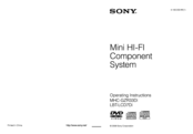 Sony HCD-GZR33D Operating Instructions Manual