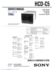 Sony HCD-C5 Service Manual