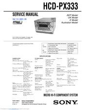Sony HCD-PX333 Service Manual