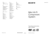 Sony MHC-GZR5D Operating Instructions Manual