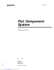 Sony MJ-L1 MJ-L1A Operating Instructions Manual