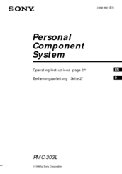 Sony PMC-303L Operating Instructions Manual
