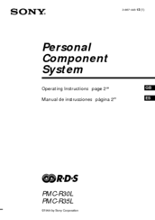 Sony PMC-R30L Operating Instructions Manual