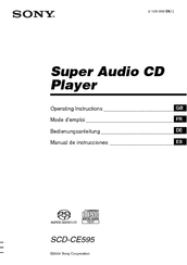 Sony SCD-CE595 Operating Instructions Manual