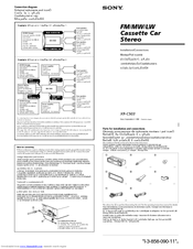 Sony XR-C503 Installation/Connections