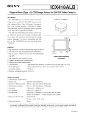 Sony ICX418ALB Instruction Manual