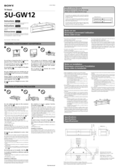 Sony SU-GW12 Instructions for SUGW12 (TV Stand / Mesa de Televisor) Instructions