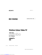 Sony Trinitron KV-14V4U Operating Instructions Manual