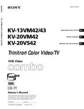 Sony Trinitron KV-20VS42 Operating Instructions Manual
