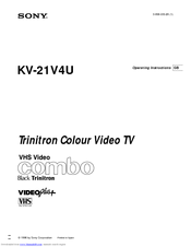 Sony Trinitron KV-21V4U Operating Instructions Manual