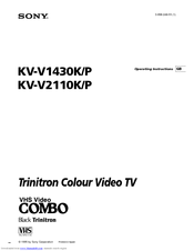 Sony Trinitron KV-V2110K Operating Instructions Manual