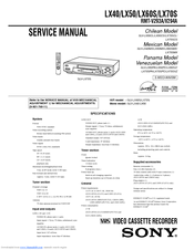 Sony SLV-LX70SVZ Service Manual