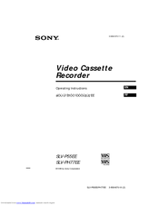 Sony SLV-P55EE Operating Instructions Manual