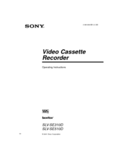 Sony SLV-SE310D Operating Instructions Manual