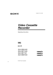 Sony SLV-SE710G Operating Instructions Manual
