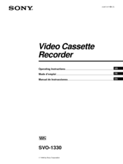 Sony SVO-1330 Operating Instructions Manual