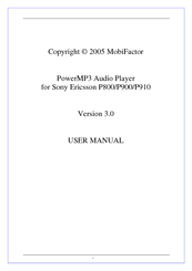 Sony Ericsson P910 User Manual