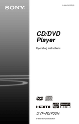 Sony DVP-NS708HP Operating Instructions Manual