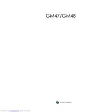 Sony Ericsson GM47 User Manual