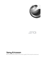 Sony Ericsson J210i User Manual
