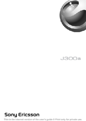 Sony Ericsson J300a User Manual