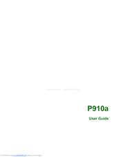 Sony Ericsson P910a  P910a P910a User Manual