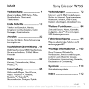 Sony Ericsson W700 Bedienungsanleitung
