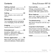 Sony Ericsson W712a User Manual