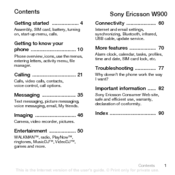 Sony Ericsson W900i User Manual