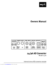 Sound Performance Lab 2376 Owner's Manual