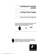 SoundCraft CPS275 User And Technical Manual