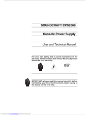 SoundCraft CPS2000 User And Technical Manual