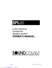 Soundstream SPL 60 Owner's Manual
