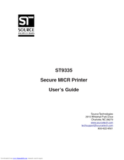 Source Technologies STI MICR ST9335  ST9335 ST9335 User Manual