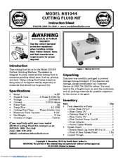 South bend SB1044 Instruction Sheet