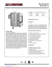 Southbend KSLG-20 Specification Sheet