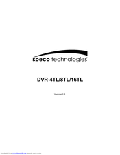 Speco DVR-4TL Series User Manual
