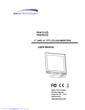 Speco VGA17LCD User Manual