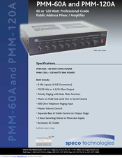 Speco PMM-60A Specifications