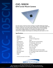 Speco CVC-105CM Specification Sheet