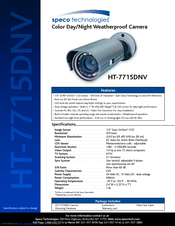 Speco HT-7715DNV Specification Sheet