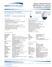 Speco SIPSD37X Specifications