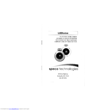 Speco LEDomeW Dome Camera User Manual