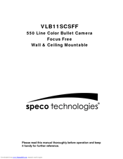 Speco VLB11SCSFF Instruction Manual