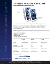 Speco SP-625BB Specification Sheet