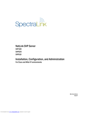 Spectralink NetLink SVP010 Installation, Configuration And Administration