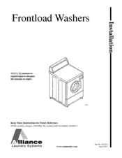 Alliance Laundry Systems H370I Installation Manual
