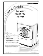 Speed Queen frontload washer User Manual