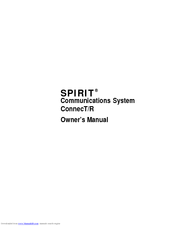 Spirit Communications System ConnecT/R Owner's Manual